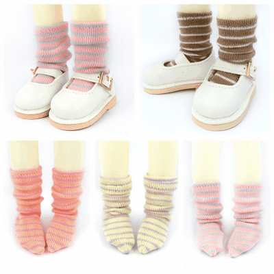 ドール用衣装 人形doll 着せ替え yosd 1/6BJD 靴下 ソックス ボーダー柄 21色