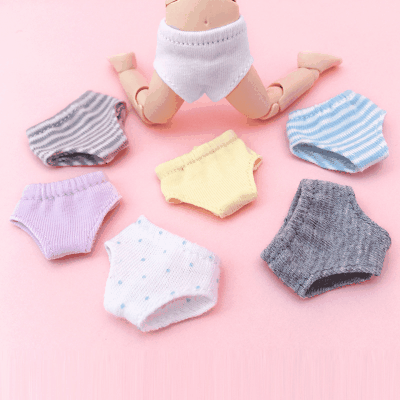 ドール用衣装 人形doll 着せ替え ob11/BJD/blythe/DDF/ymy/pd9 ショートパンツ ボーダー柄ハート 13色