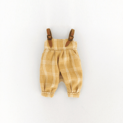 ドール用衣装 人形doll 着せ替え ob11/BJD/blythe/DDF/ymy/pd9/GSC チェック柄 サロペット ロングパンツ