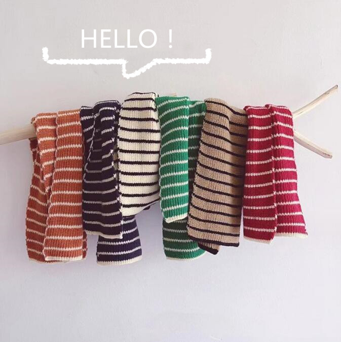 「2023秋冬」★子供用★マフラー★防寒★襟巻き★スカーフ★男女兼用★暖かい★ストライプ★10色