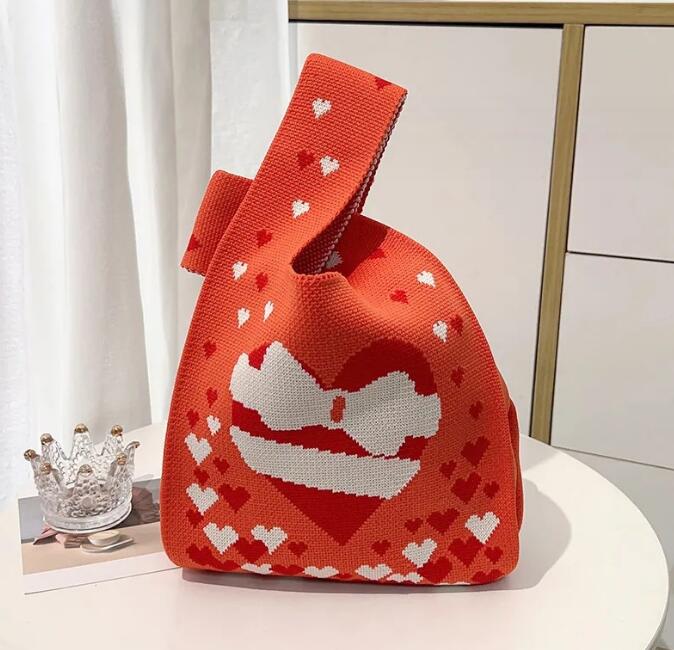 バッグ★レディース★トートバッグ★ハンドバッグ★ニットバッグ★大容量★2色