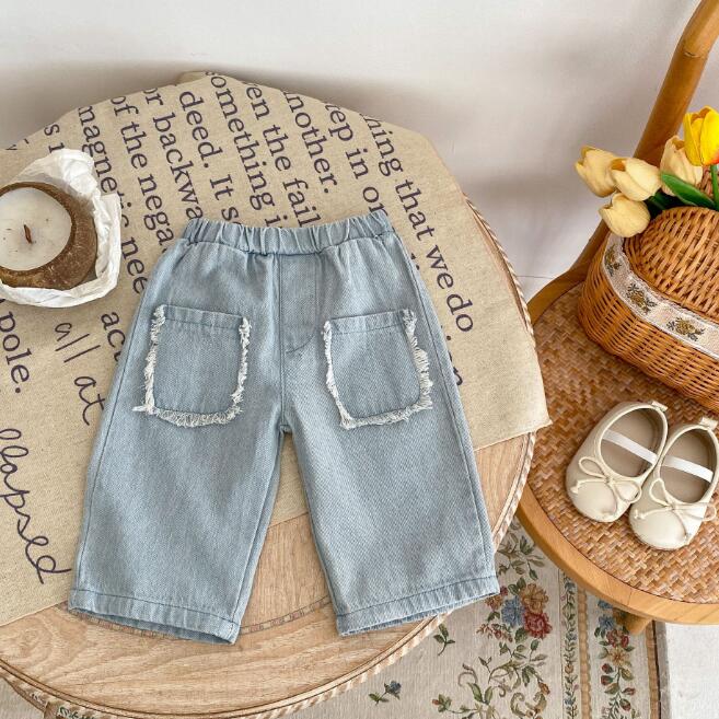 「2023秋」子供服★ズボン★ボトムス★韓国風子供服★ベビー★ジーンズ★66-100CM