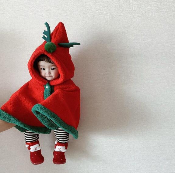 クリスマス!「2023秋冬」子供服★トップス★マント★ベビー★可愛い★2色★73-100CM