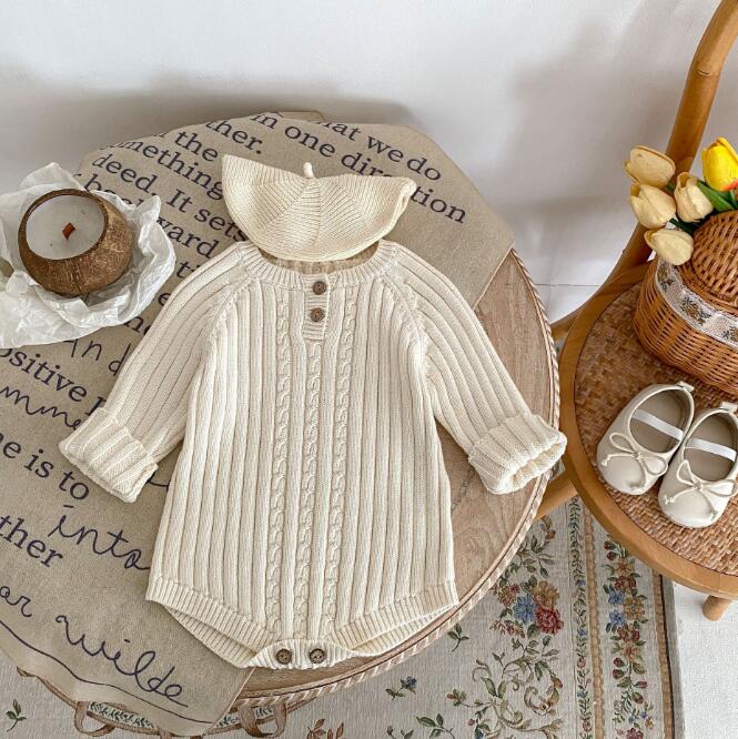 「2023秋」子供服★ロンパース★連体服★韓国風子供服★ベビー★ニット★66-90CM