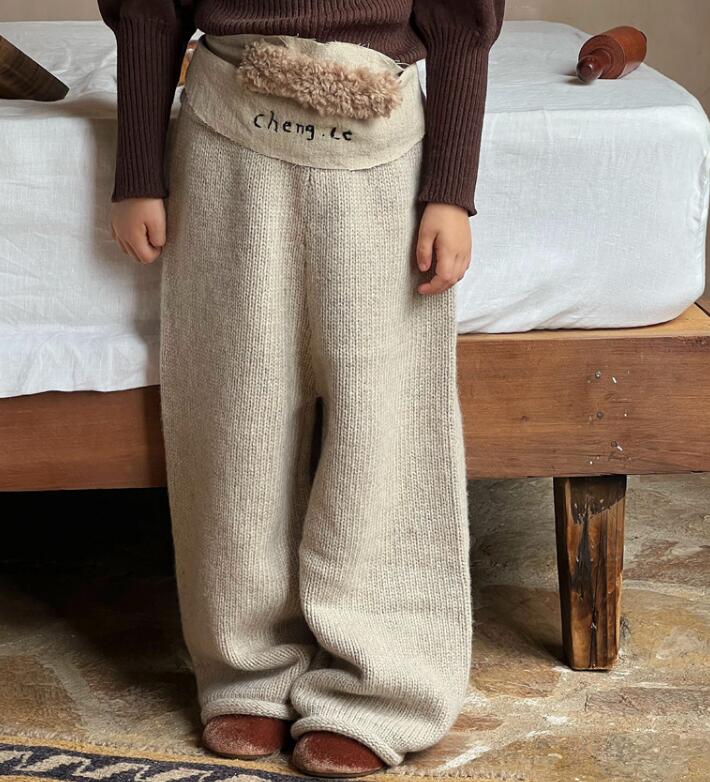 2023冬新品C★子供服　ニットズボン★90-150cm★