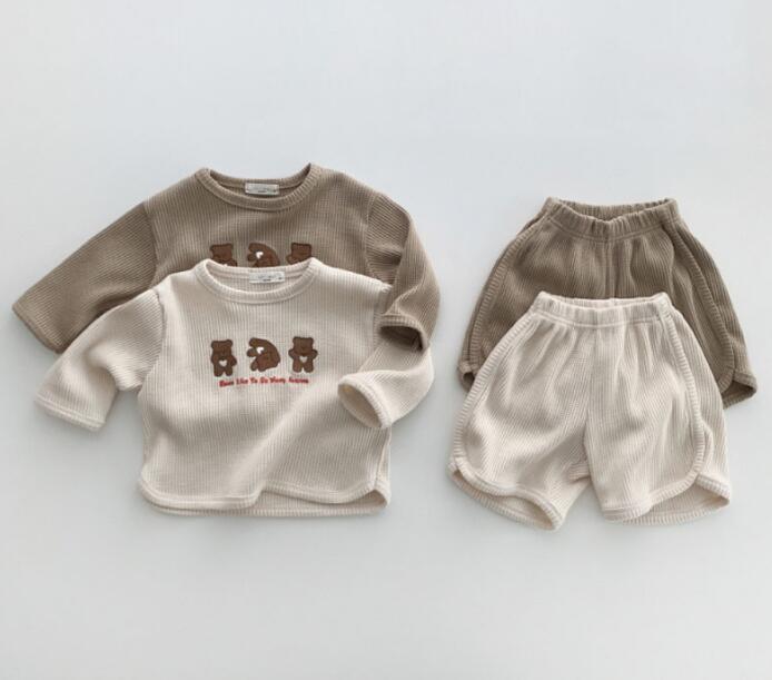 2023★春秋新作★韓国風子供服★トップス+ズボン2セット★2色73-100CM