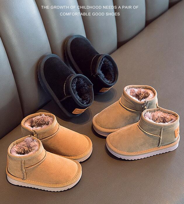 靴★子供靴★キッズ靴★シューズ★男女兼用★ショートブーツ★裏起毛★3色「21-30#」