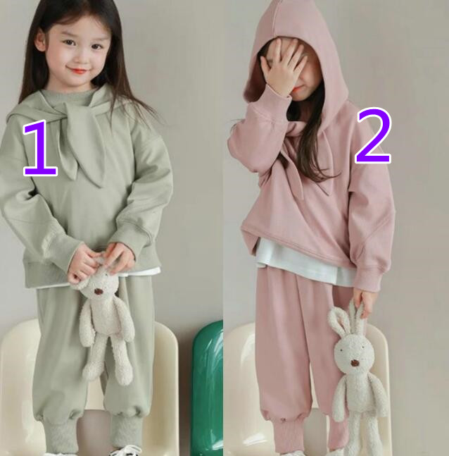 子供服★セットアップ★トップス+ズボン★韓国風子供服★キッズ女の子★2色★7-15#