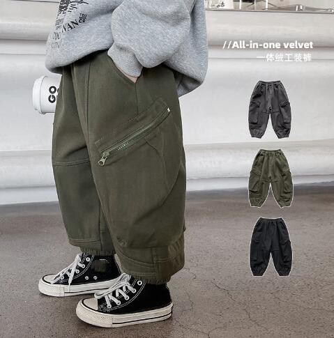 2023冬新品★子供服　厚手ズボン★90-150cm★3色