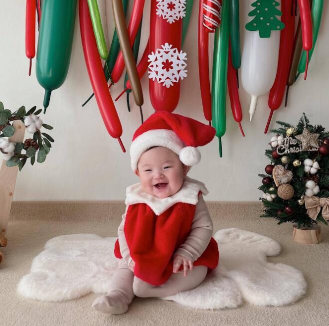 2023★クリスマス★韓国風子供服★ロンパース+帽子★66-90CM