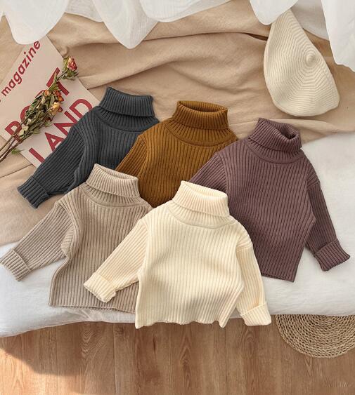 子供服★トップス★ニット★セーター★カシュクール★ベビー★男女兼用★無地★5色★66-100CM