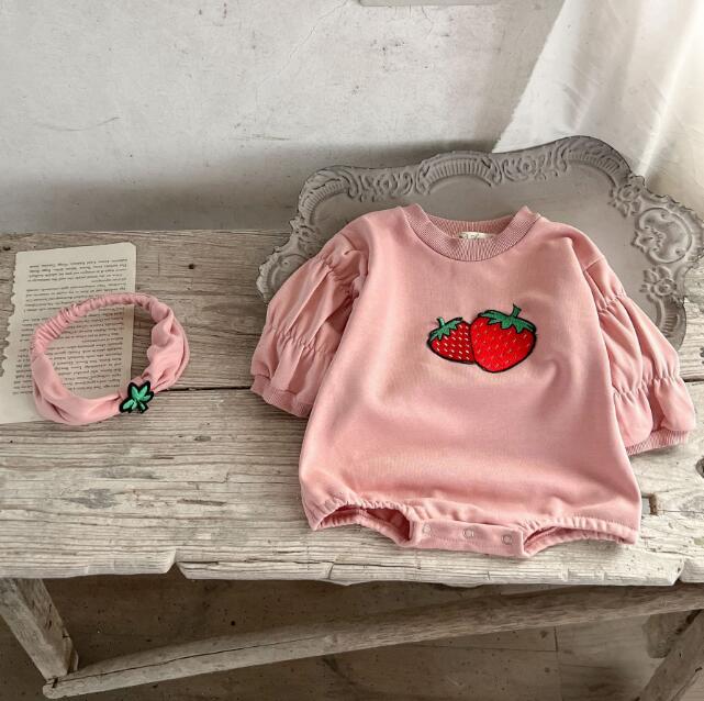 子供服★ロンパース+ヘアバンド★連体服★韓国風子供服★ベビー★可愛い★66-100CM