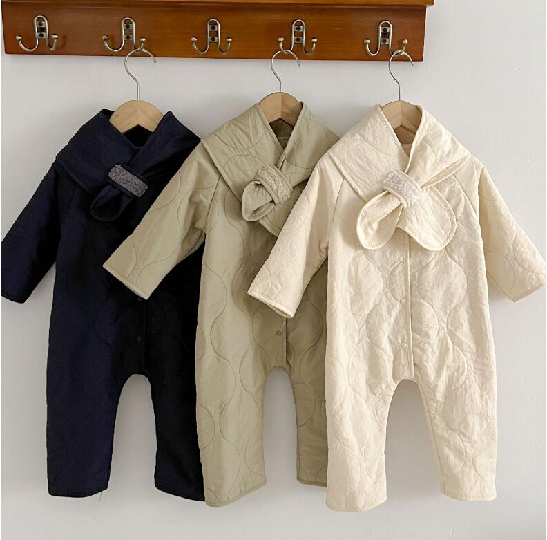 2023★秋冬新作★韓国風子供服★連体服★裏起毛★3色66-100CM