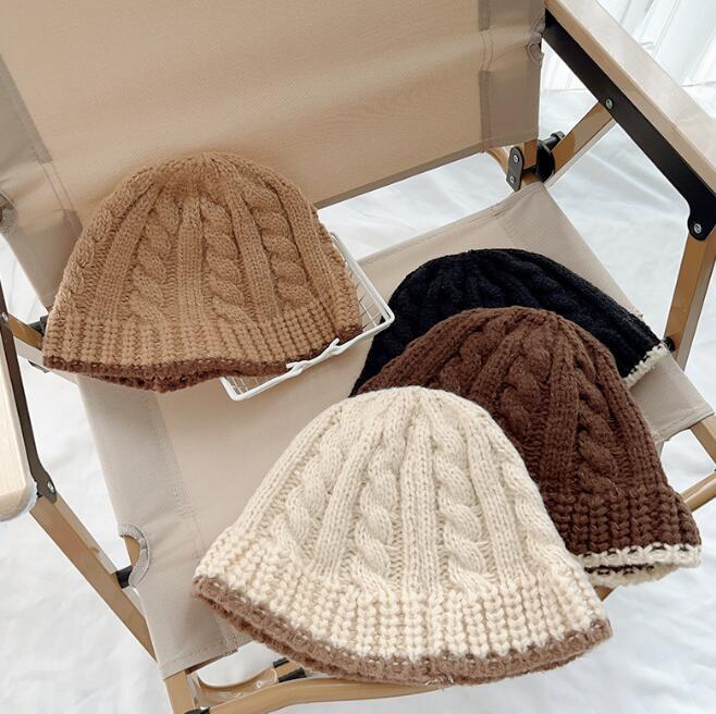 子供用★帽子★バケットハット★キッズ★男女兼用★韓国風★ニット★暖かい★4色
