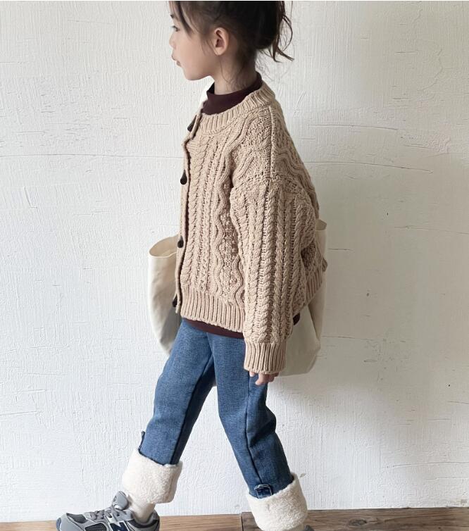 2023秋冬Y★子供服　裏起毛付き　カーディガン★90-140cm★