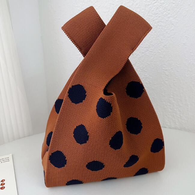 バッグ★レディース★トートバッグ★ハンドバッグ★ニットバッグ★大容量★2色