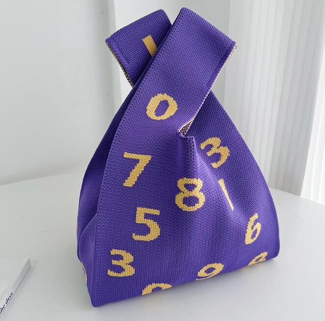 バッグ★レディース★トートバッグ★ハンドバッグ★ニットバッグ★大容量★3色