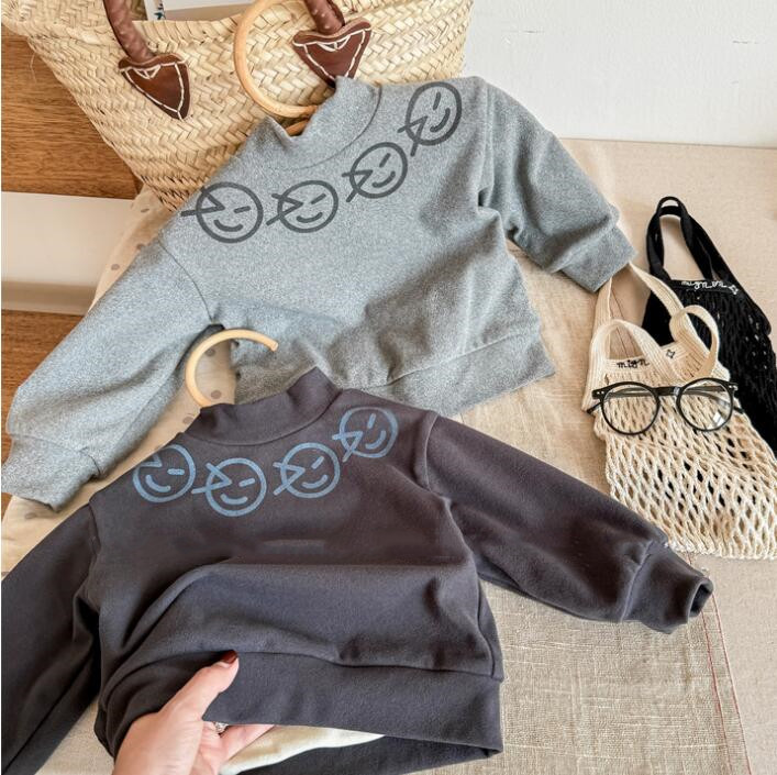 子供服★トップス★Tシャツ★裏起毛★韓国風子供服★キッズ★男女兼用★2色★80-130CM