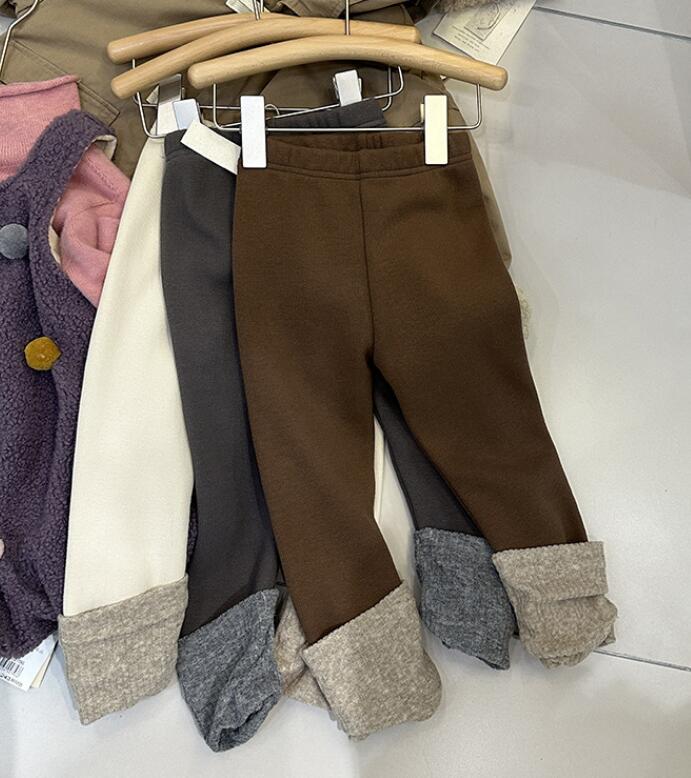 2023秋冬★子供服　裏起毛付きズボン★90-140cm★3色