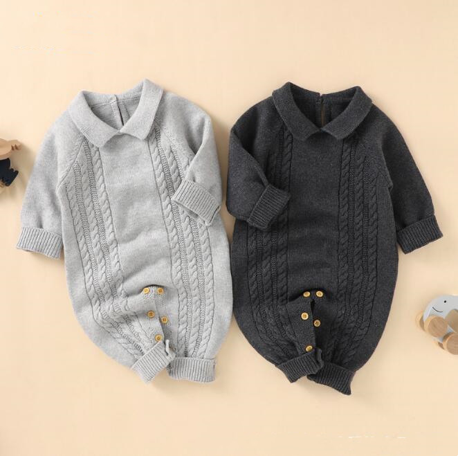 子供服★ロンパース★連体服★ニット★韓国子供服★ベビー★無地★4色★70-100CM