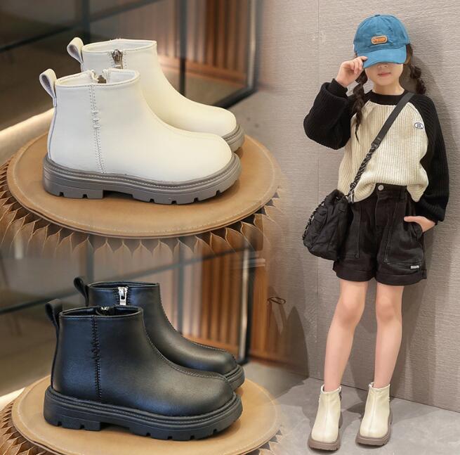 靴★子供靴★シューズ★キッズ女の子★ショートブーツ★無地★2色★26-36#