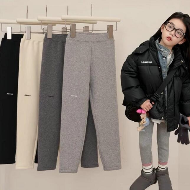 2023秋冬新品★子供服　裏起毛付きパンツ　レギンス★タグ7-15★4色