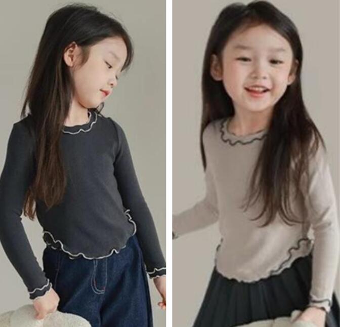 子供服★トップス★Tシャツ★長袖シャツ★キッズ女の子★3色★7-15#