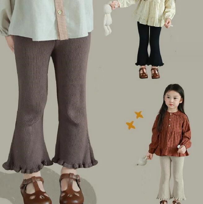 子供服★ズボン★レギンス★ボトムス★キッズ女の子★無地★3色★7-15#