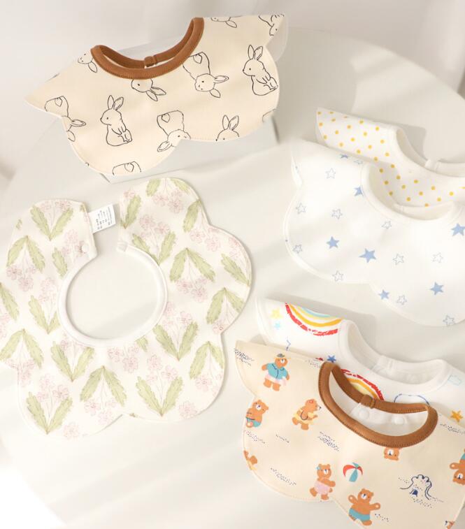 新登場★ベビー涎掛け★棉質　4種★食事用★