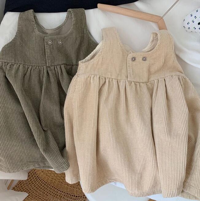 子供服★ワンピース★袖なし★韓国風子供服★キッズ女の子★無地★2色★80-130CM