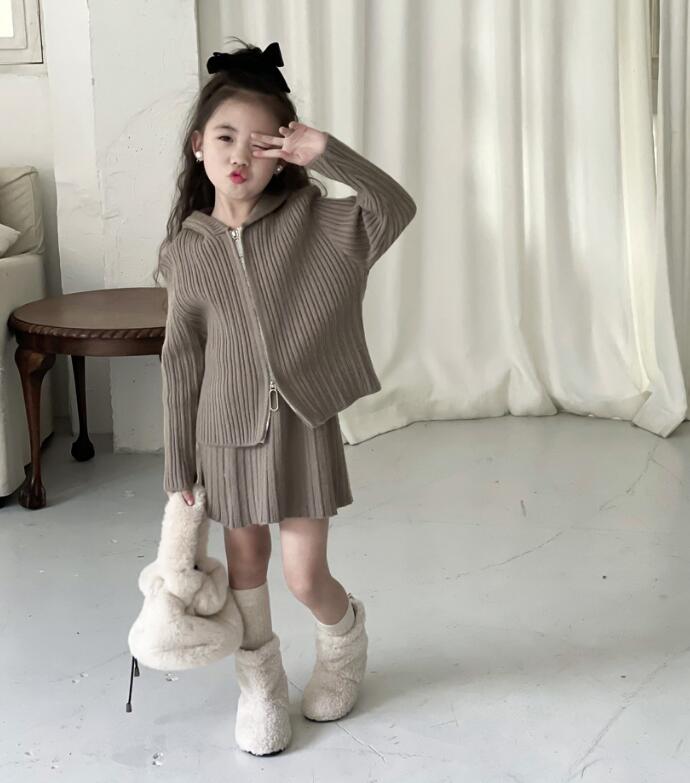 2023★秋冬新作★韓国風子供服★トップス+スカート★90-140CM