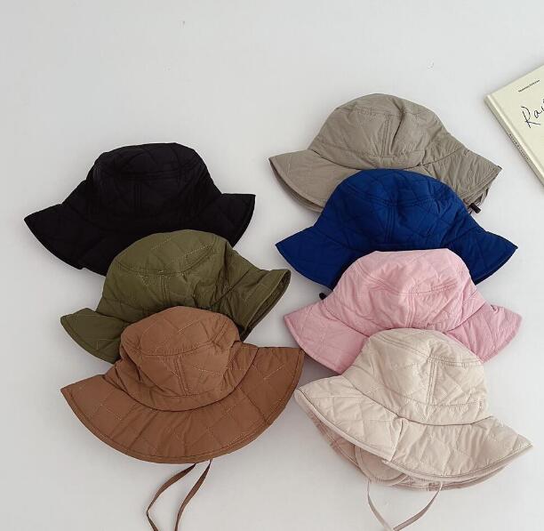 子供用★帽子★キッズ★男女兼用★暖かい★防寒★バケットハット★無地★7色