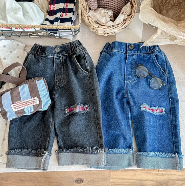 子供服★ズボン★ジーンズ★ボトムス★韓国風子供服★キッズ女の子★2色★80-130CM