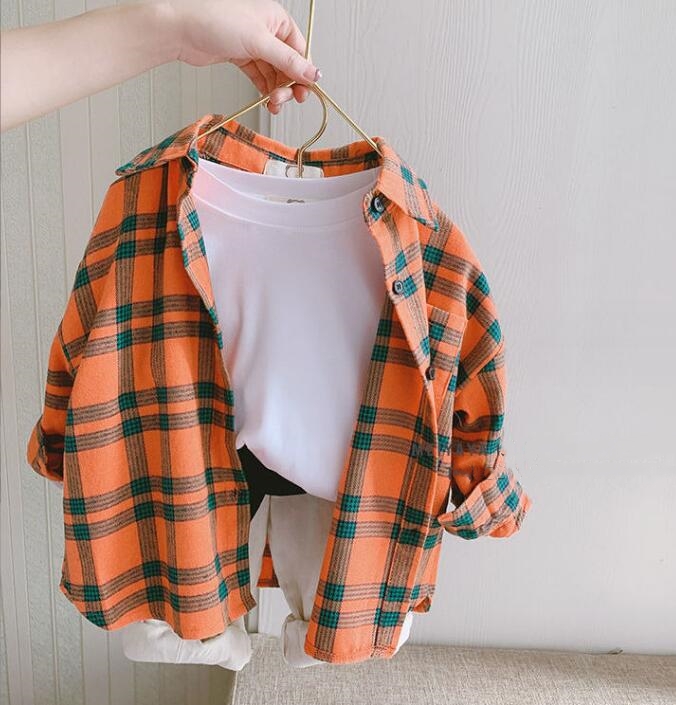 2024★春秋新作★韓国風子供服★シャツ★2色90-130CM