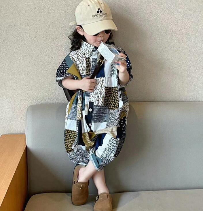 2024★春夏新作★韓国風子供服★連体服★オーバーオール★7-15