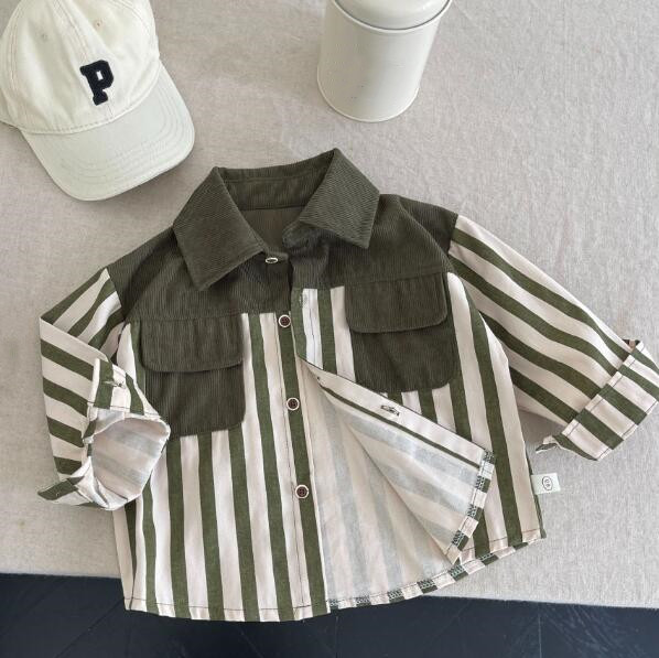 子供服★トップス★ワイシャツ★韓国風子供服★キッズ男の子★90-140CM
