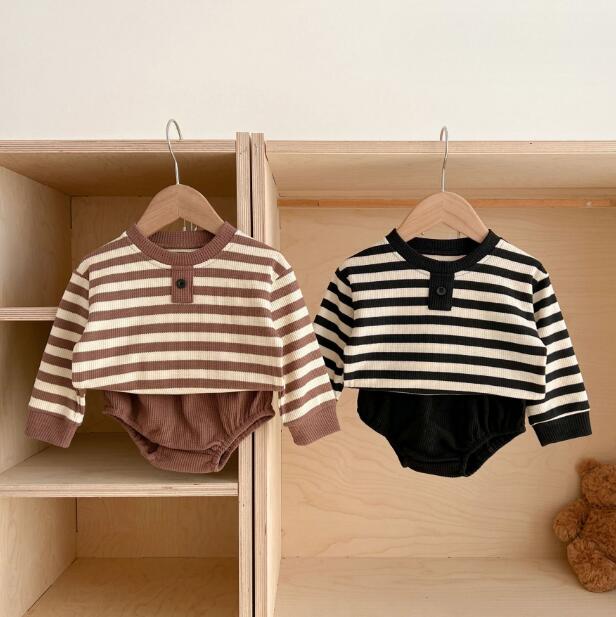 子供服★トップス+パンツ★セットアップ★韓国風子供服★ベビー★可愛い★2色★66-100CM