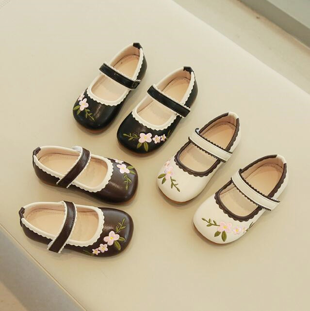 靴★子供靴★キッズ靴★シューズ★キッズ女の子★刺繍★可愛い★3色「31-35#」