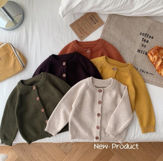 子供服★ニット★セーター★韓国風子供服★男女兼用★カーディガン★5色★73-120CM