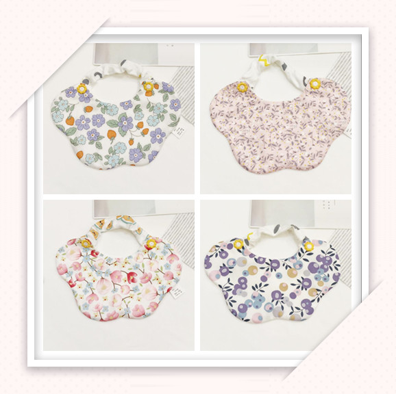 よだれかけ★子供用★涎掛け★ベビー向け★赤ちゃん用★可愛い★花柄★4色