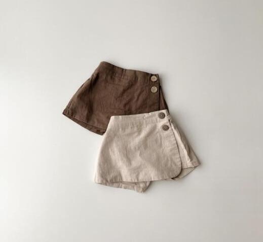 2024年春★子供服　棉麻ショートズボン★90-130cm★2色