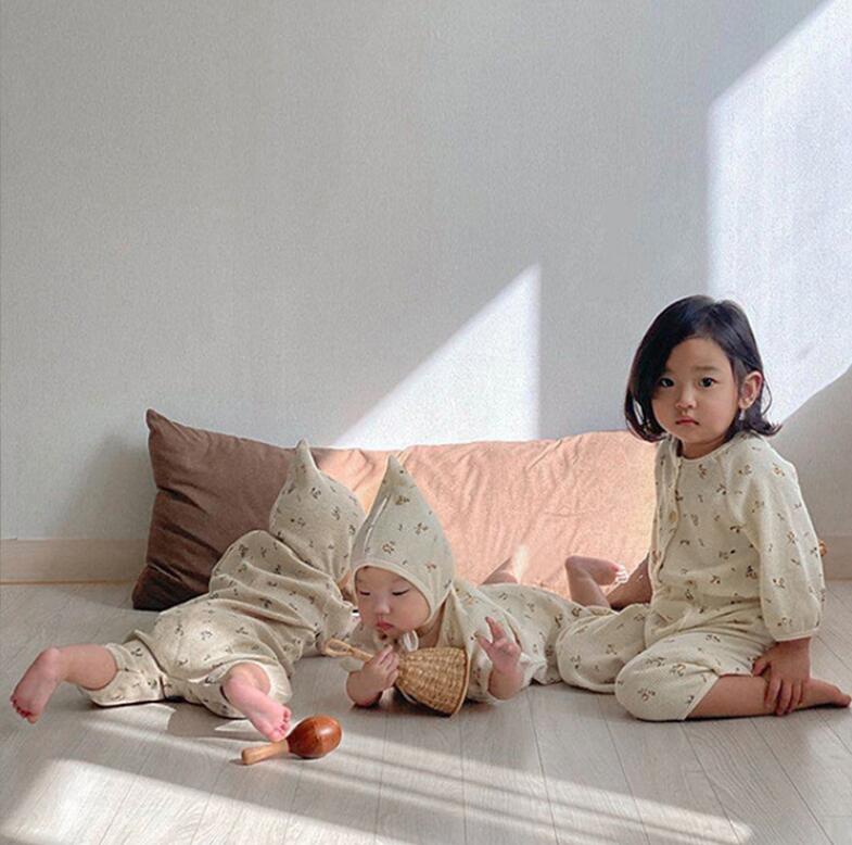 2024★春夏新作★韓国風子供服★ロンパース★帽子★分けて販売★66-90CM