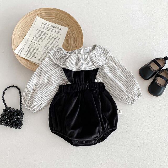 「2024」子供服★トップス+ロンパース★セットアップ★韓国風子供服★ベビー★可愛い★66-90CM