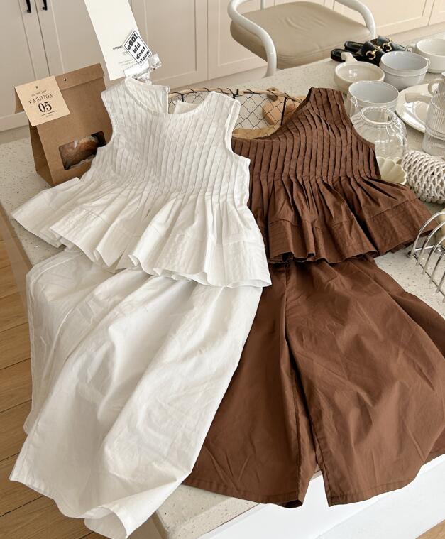 2024年新品★子供服 　トップス+スカート　セット★90-140cm★2色