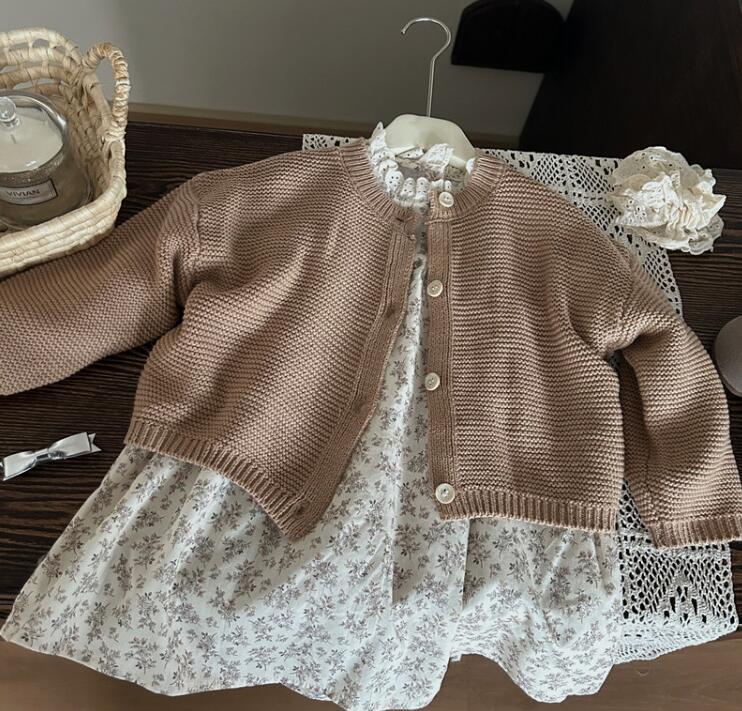 2024春夏★子供服 　ワンピース&カーディガン分けて販売★80-130cm★