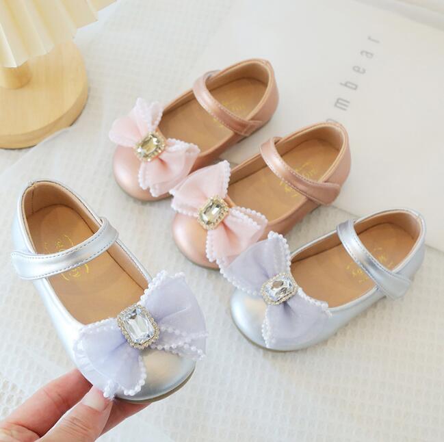 靴★子供靴★キッズ靴★シューズ★キッズ女の子★蝶結び★可愛い★2色「21-30#」