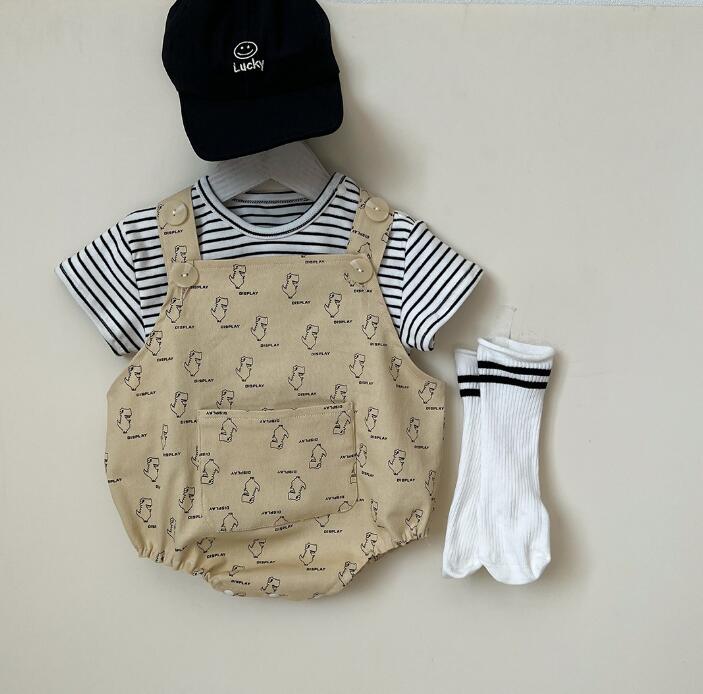 2024★春夏新作★韓国風子供服★Tシャツ★サロペット★66-90CM