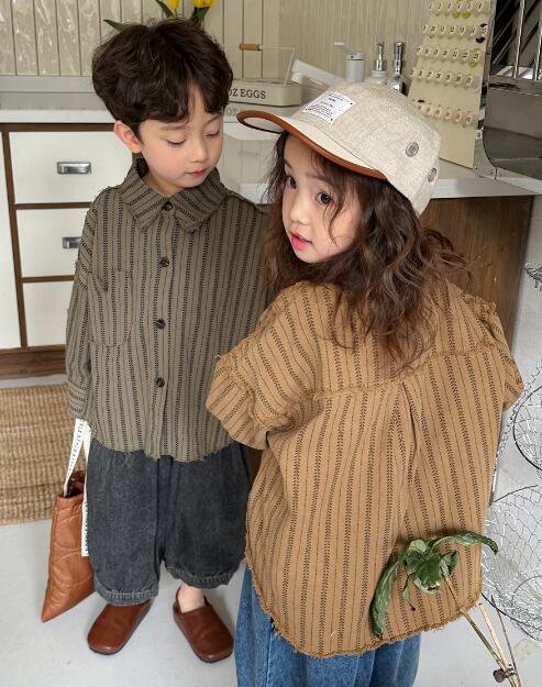 「2024」子供服★トップス★長袖シャツ★キッズ★男女兼用★2色★80-140CM