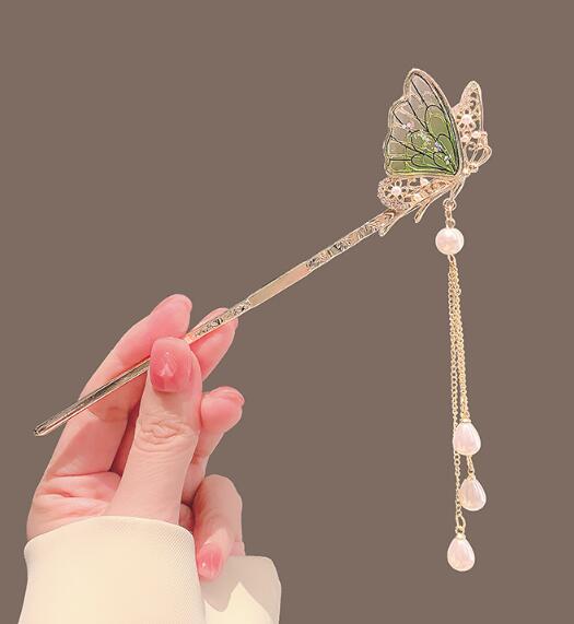 新作★女の子用★かんざし　蝶々★簪★古風★まとめ髪用★髪飾り★ヘアアクセサリー★