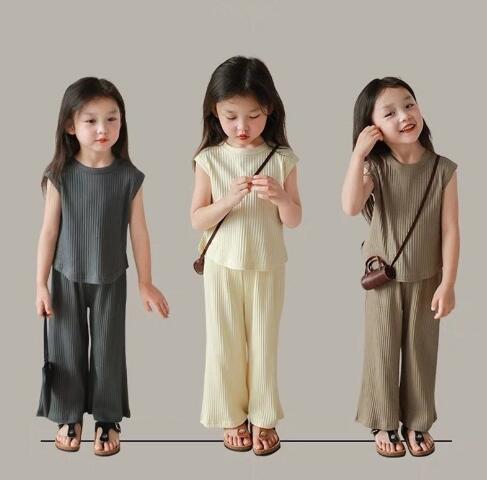 2024夏新品★子供服 　トップス+ズボン　セット★90-140cm★3色